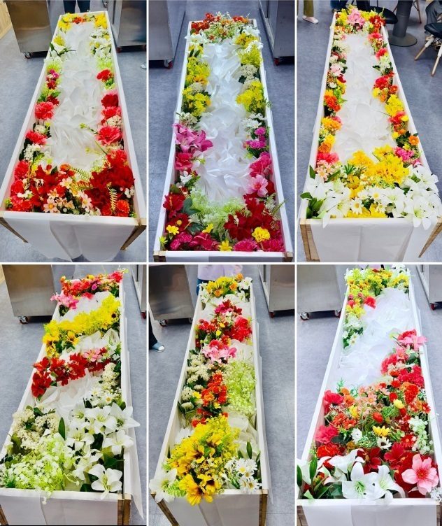 나눔장례지도사교육원 꽃침대 실습 (교육생 작품)